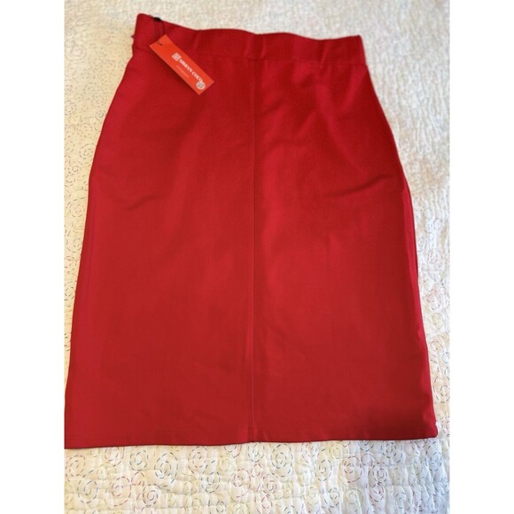 Urban Coco Women's Red Stretch Pull-On Pencil Skirt - Size XL - NWT - Picture 3 of 12